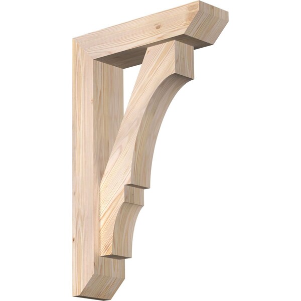 Ekena Millwork Balboa Slat Smooth Bracket w/ Offset Brace, Douglas Fir, 5 1/2"W x 20"D x 32"H BKT0604X20X32BOA06SDF - main